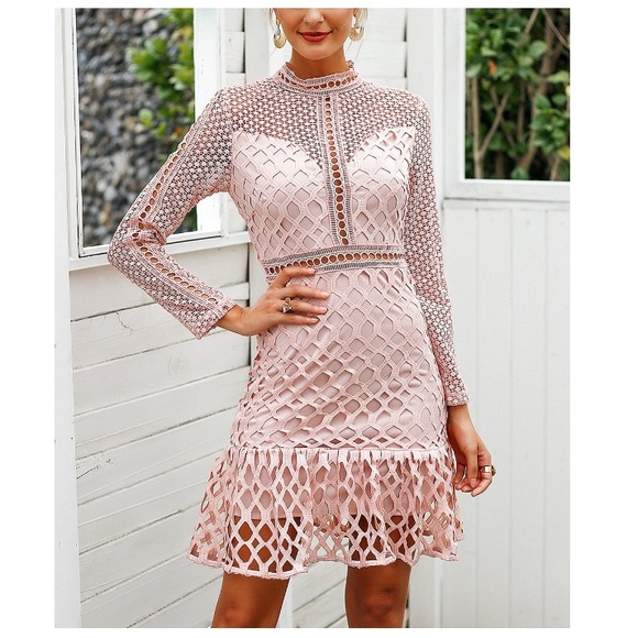 Vutti Dresses & Skirts - VUTTI Long Sleeve Lace Dress Size L